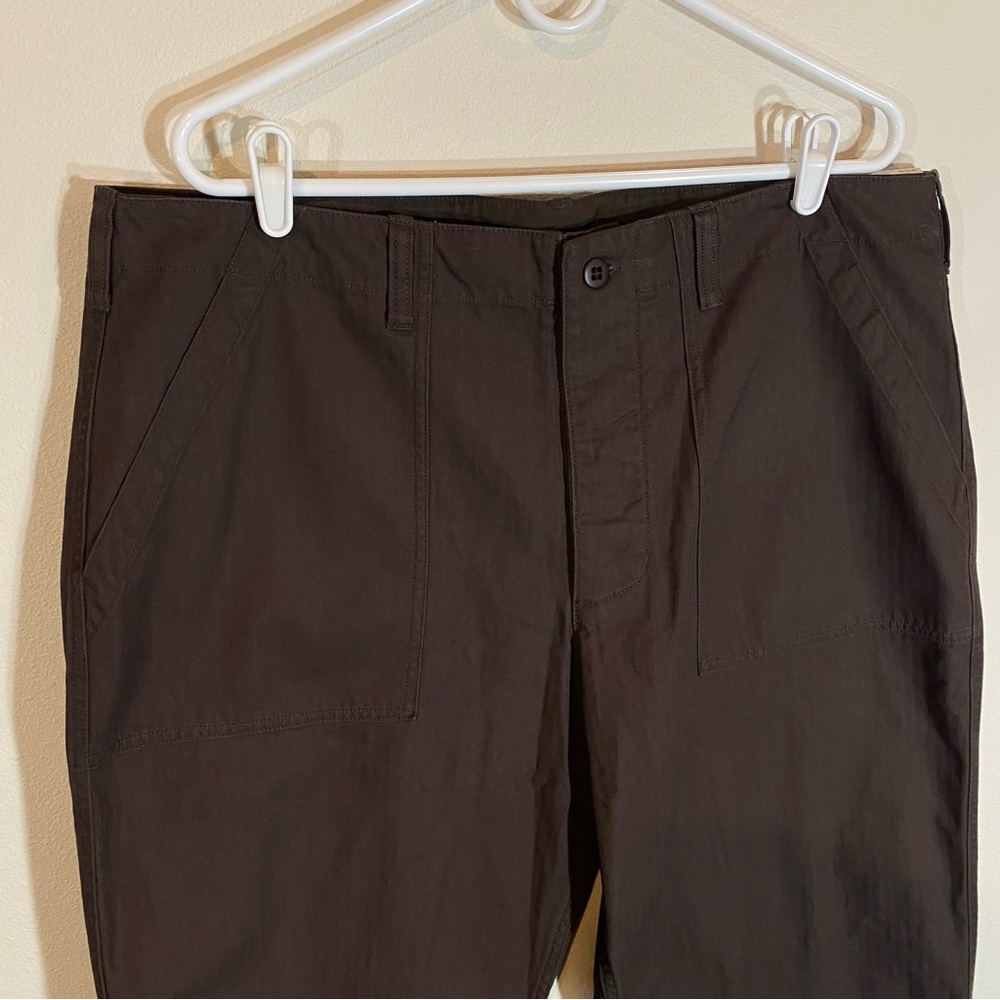 NIKE Life Fatigue Pants Baroque Brown Loose Fit Straight Leg $130 - Size 38